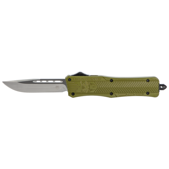 CobraTec CTK-1 Medium 3" OTF Drop Point D2 Blade, OD Green