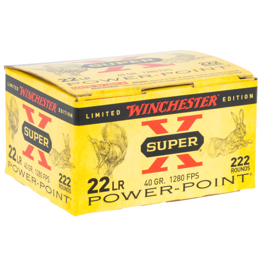 Winchester Super X 22 LR 40gr Plated Hollow Point - 222rd Box