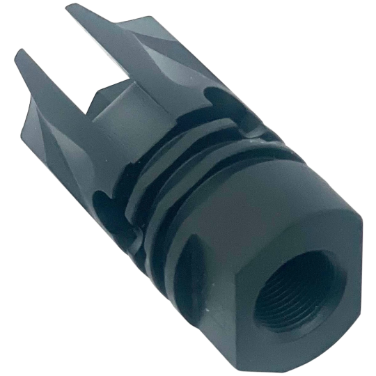 LBE Unlimited REV Flash Hider 5.56mm/.223 Black 1/2"-28 with Crush Washer
