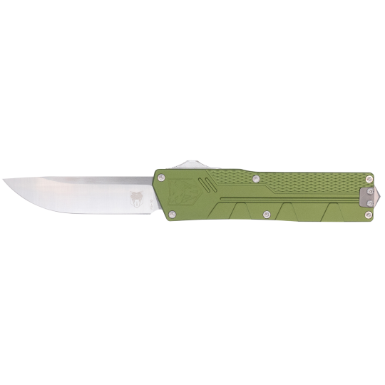 CobraTec Paragon OTF Knife - VG-10 Satin Blade, Green Handle