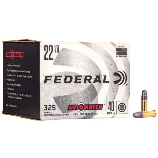 Federal Champion Training Auto Match 22LR 40gr Lead Round Nose 325rd Box