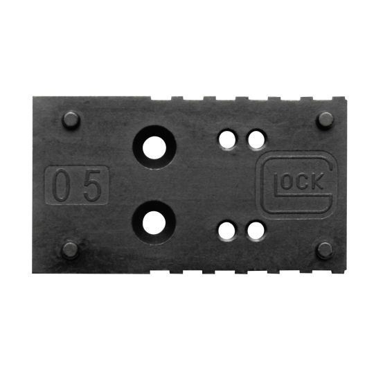 Glock, MOS Plate, Size 05, Fits Docter/Meopta/Insight Footprint, For Glock MOS Gen 5 45ACP/10mm, Black