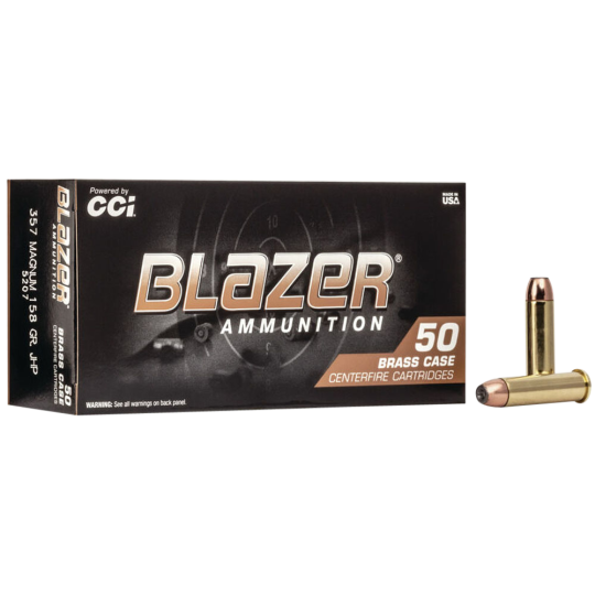 CCI Blazer Brass 357 Mag 158gr JHP Handgun Ammo 50rd Box