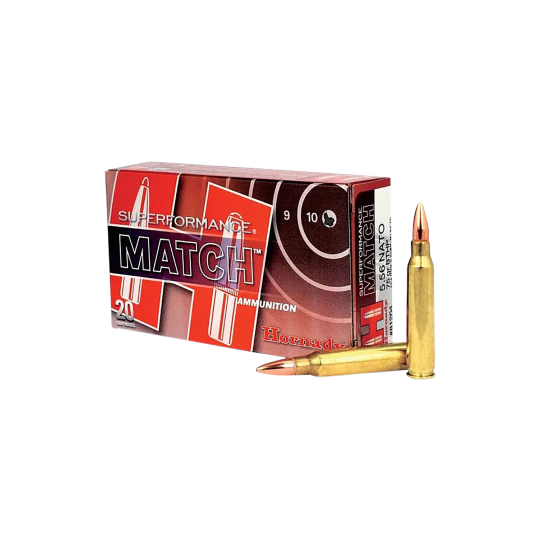 Hornady Superformance Match 5.56x45mm NATO 75gr Boat Tail Hollow Point 20rd Box