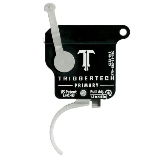 TriggerTech Remington 700 Primary Drop In Replacement Trigger Right Hand/Bolt Release/Curved Lever Stainless Steel Finish