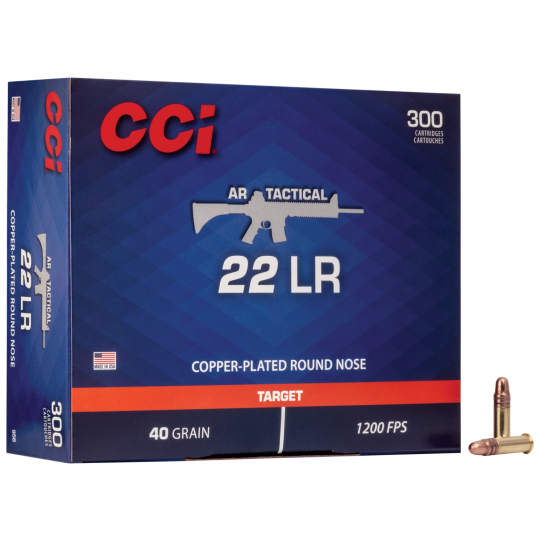 CCI AR Tactical 22LR 40gr Copper Plated Round Nose - 300rd Box