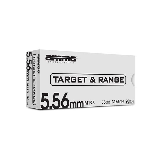 Ammo Inc Target & Range M193 556NATO 55 Grain FMJ 20 Rounds