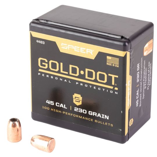 Speer Gold Dot .45 Caliber, 230 Grain Hollow Point, 100 Count