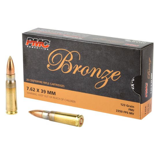 PMC Bronze 762x39 123 Grain FMJ Ammo - 20Rds Box