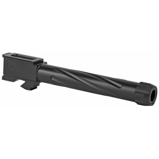 Rival Arms, Match Grade Drop-In Threaded Barrel, V1, For Gen 3/4 Glock 17, 9MM, 1:10" Twist, Threaded 1/2x24, Black Physical Vapor Deposition (PVD) Finish