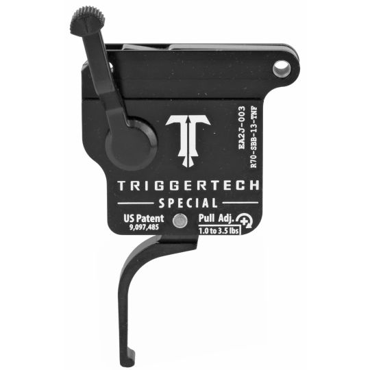 TriggerTech, Trigger, 1.0-3.5LB Pull Weight, Fits Remington 700, Special Flat Clean Trigger, Right Hand, Adjustable, Black Finish, Includes Installation Tools, Instruction Book, & TriggerTech Patch