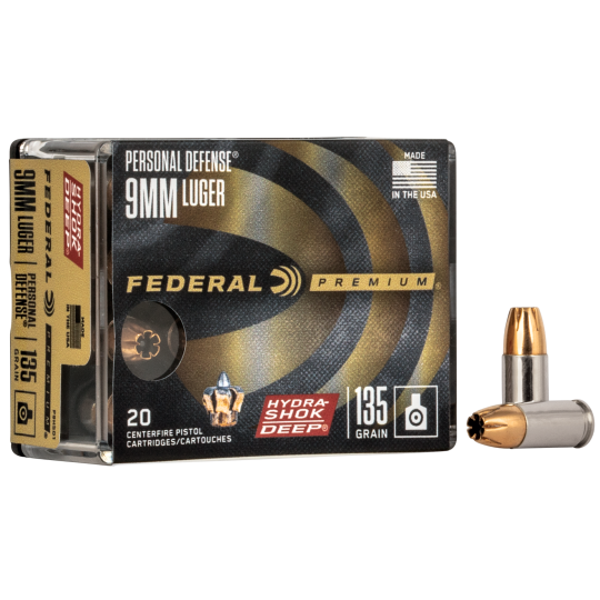 Federal Premium Personal Defense 9mm Luger 135 gr  20rd Box