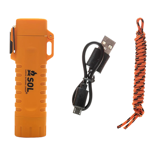Survive Outdoors Longer Fire Lite Fuel Lighter Orange with USB Cable