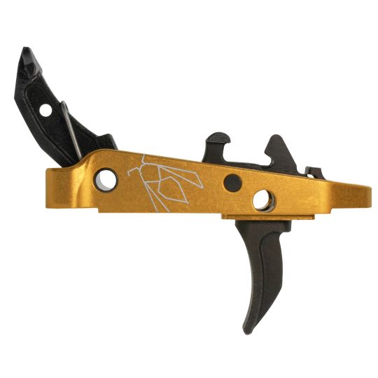 CMC Triggers 47407 Drop-In Yella Jacket Combat Trigger Group 2.0 Single-Stage Curve with 2.50 lbs Draw Weight, Black with Yellow Housing, Fits AK-47