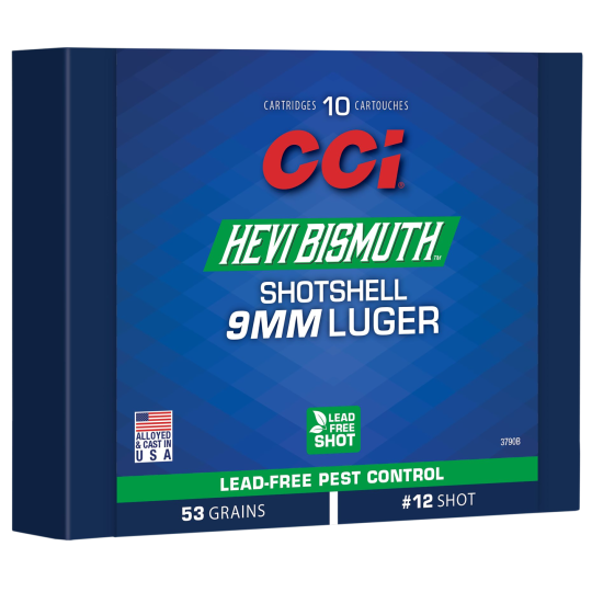 CCI Pest Control HEVI-Bismuth 9mm Luger 53gr Ammo 10rd Box