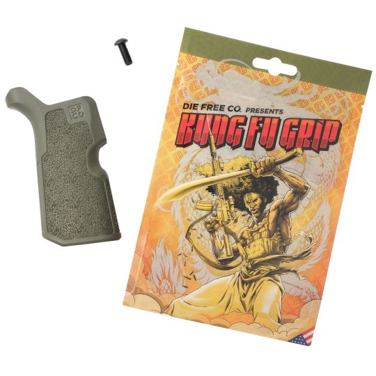 Die Free Co Kung Fu Grip Olive Drab Nylon Fits AR15 M4 AR10 SR25