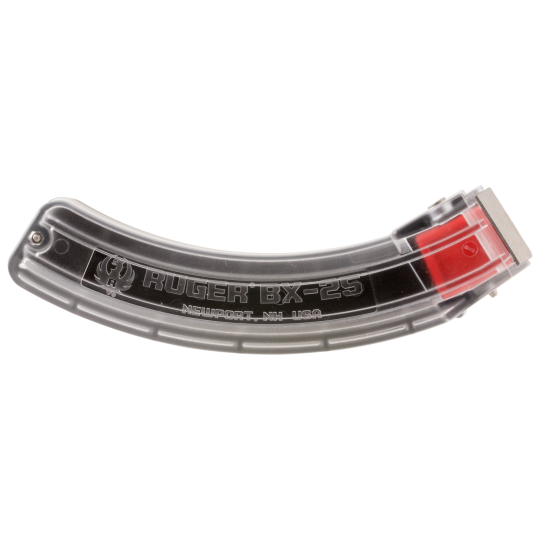 Ruger 90591 BX-25 25rd Magazine Fits Ruger 10/22/SR/77/Charger 22LR BX-25 Clear