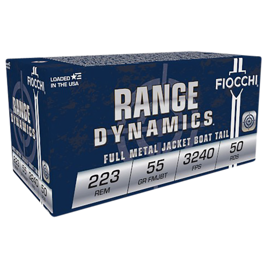 Fiocchi Range Dynamics 223 Rem 55gr FMJ BT - 50rd Box
