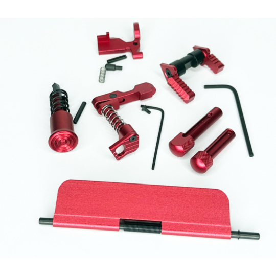 PT Parts AR-15 Upper / Lower Color Parts Kit - Red