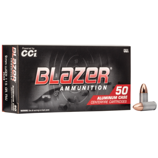 CCI Blazer 9mm 115gr FMJ 50rd box