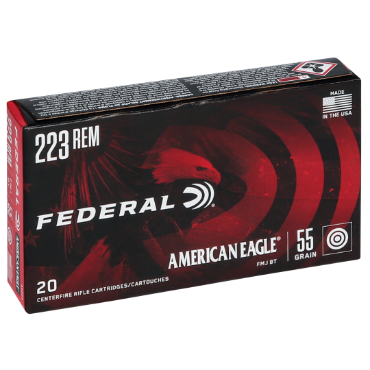 Federal American Eagle Rifle 223 Rem 55gr FMJ Boat Tail 20rd Box
