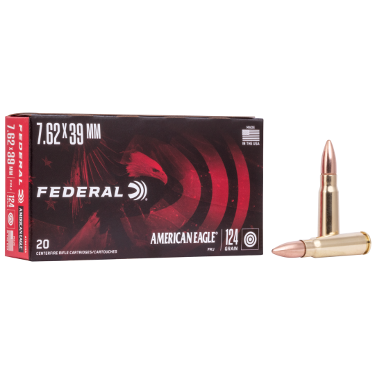 Federal American Eagle Rifle 7.62x39mm 124gr FMJ 20rd Box