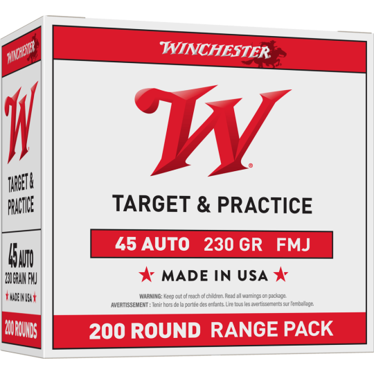 Winchester USA Range Pack 45 ACP 230gr FMJ - 200rd  Box
