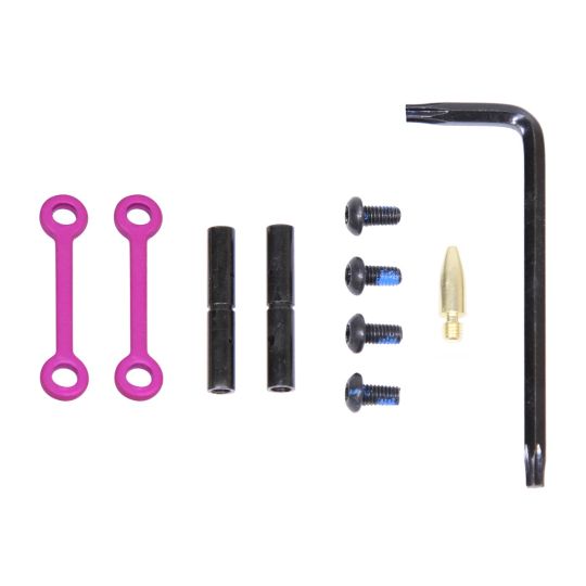 PTI Parts AR-15 Complete Anti-Rotation Trigger/Hammer Pin Set Anodized Pink