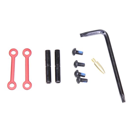 PTI Parts AR-15 Complete Anti-Rotation Trigger/Hammer Pin Set Anodized Red