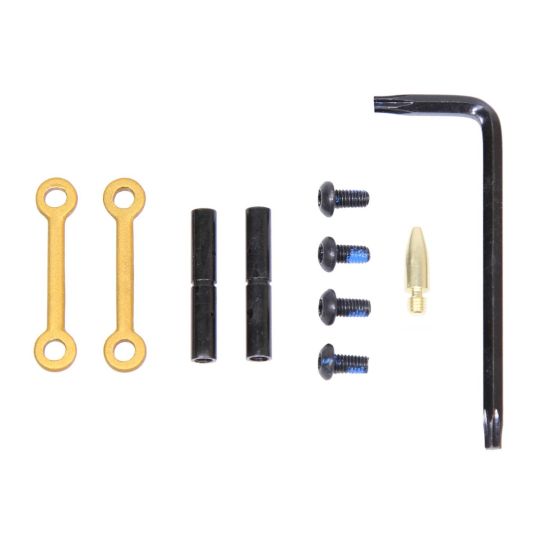 PTI Parts AR-15 Complete Anti-Rotation Trigger/Hammer Pin Set Anodized Gold