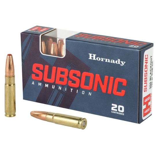 Hornady Subsonic 300 BLK 190gr Sub-X Ammo - 20 Rds Box 