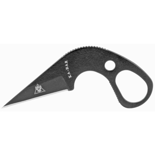 KA-BAR TDI Last Ditch Fixed Blade Knife 1.625" Plain Edge Black Steel
