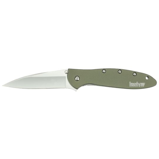 Kershaw Leek 3 Inch Assisted Folding Knife Clip Point Olive 14C28N