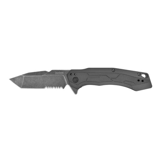 Kershaw Analyst Folding Knife 3.25 Inch BlackWash Gray Blade Black Handle