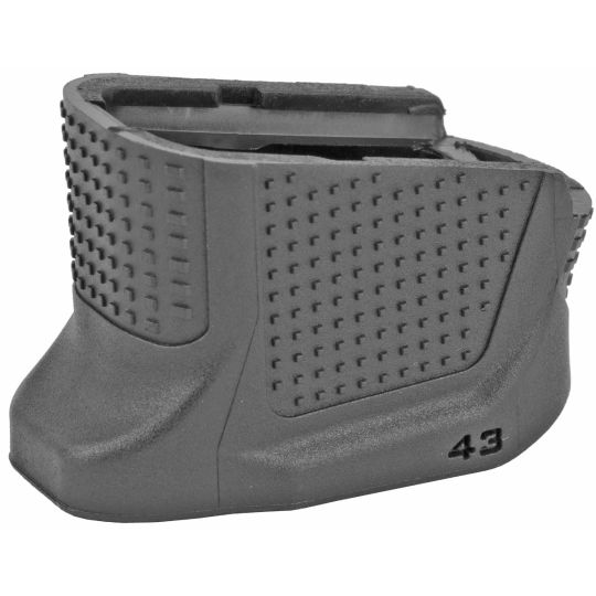 Strike Industries, Enhanced Magazine Plate for Glock 43, +2, Black