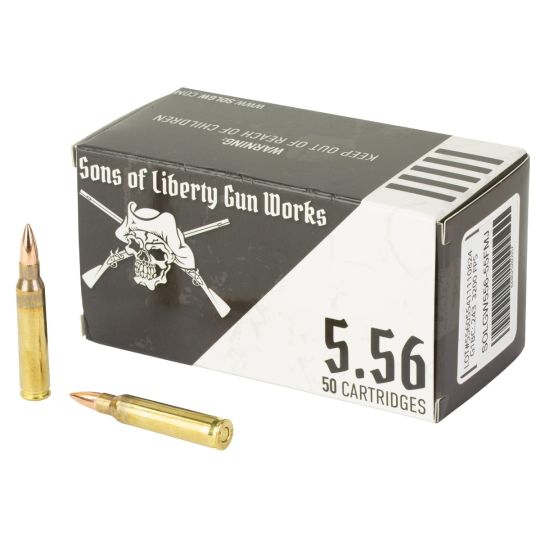 Sons of Liberty Gun Works 556NATO 55 Grain FMJ 50 Round Box
