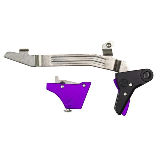 Timney Triggers, Alpha Competition Trigger, Anodized Finish, Purple, Fits Gen 3 & Gen 4 - G17, G19, G22, G23, G34