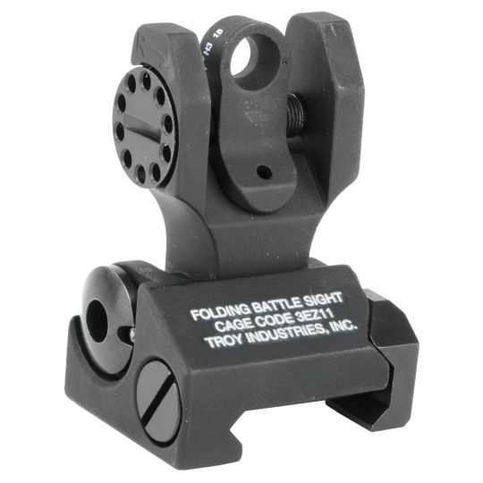 TROY Industries, BattleSight, Folding Rear Sight, Tritium, Black Finish
