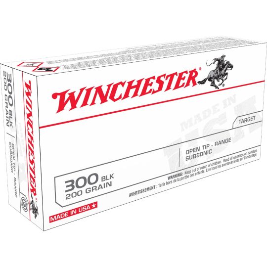 Winchester USA 300 Blackout 200gr Open Tip Subsonic Ammo - 20Rds Box