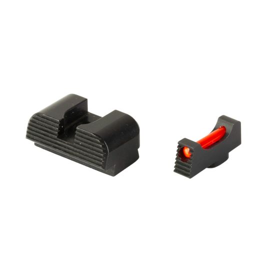 Zaffiri Precision, Fiber Optic Sight Set, Fits Glock, Red Fiber Optic, Black Housing